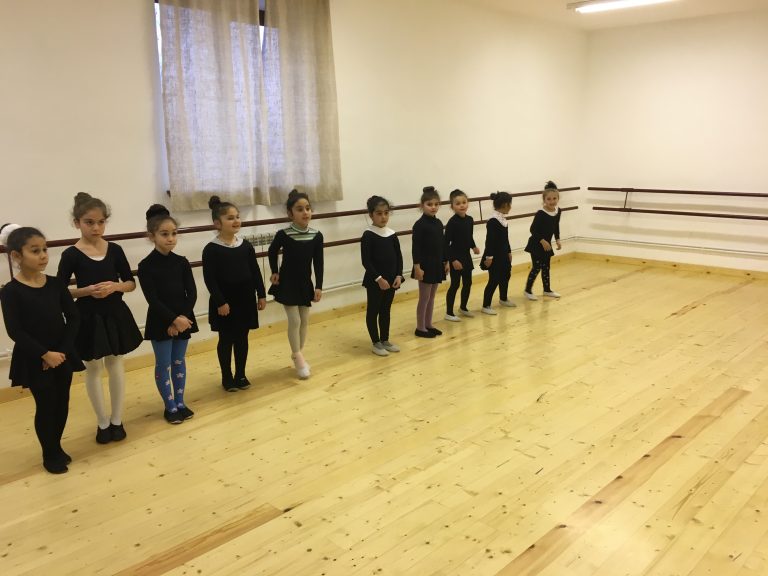 Children from the village of Kanakeravan during dance instruction in the school's new mulitipurpose room!