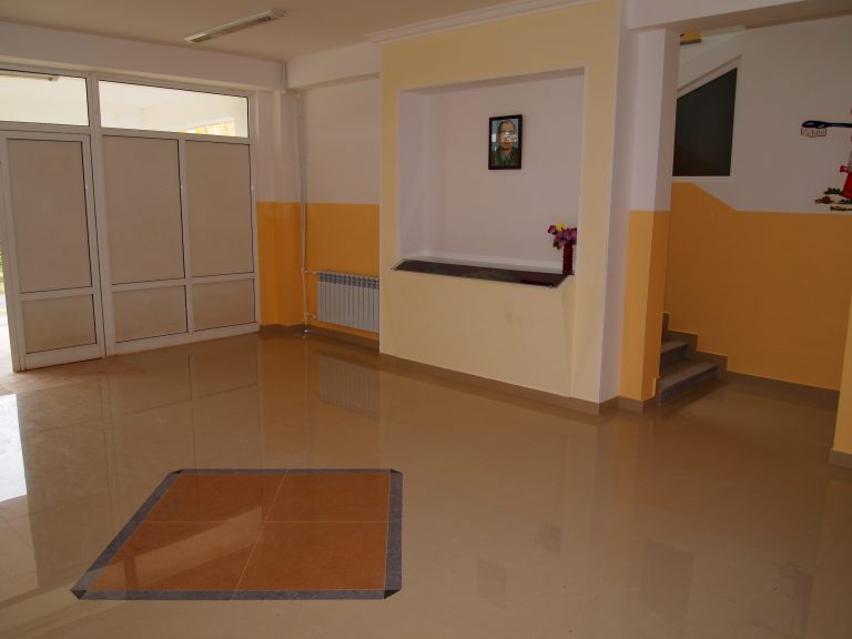 The renovated entry way to the Hatsik village school.