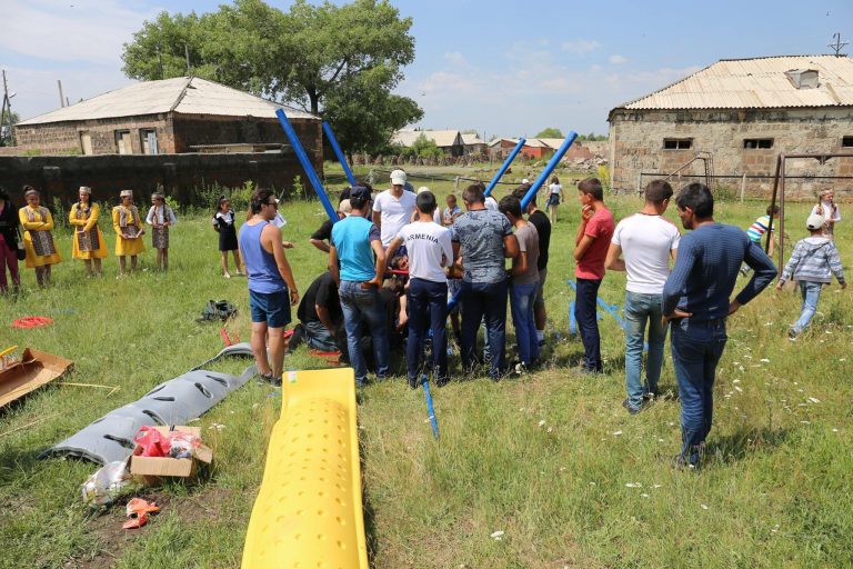 Tsoghamarg Village locals helping our SERVICE Armenia 2017 participants.