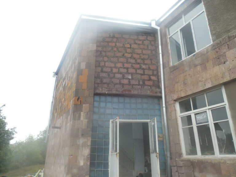 The Zorakan School entrance was partially renovated as part of the phase one effort.