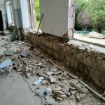 Demolition taking place on the first floor of the School in Zorakan.