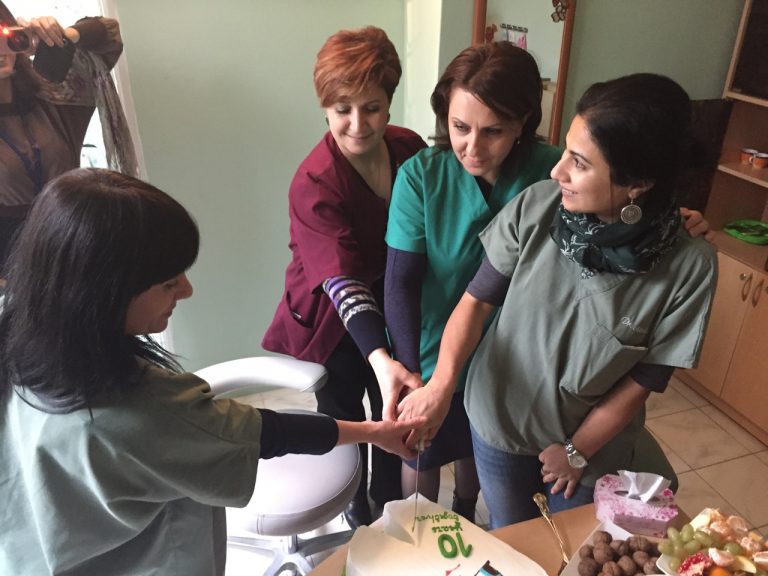 Dental Clinic staff celebrate 10 years of patient care.