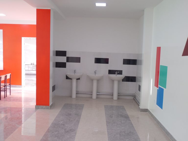 The hand washing station is fully functional.