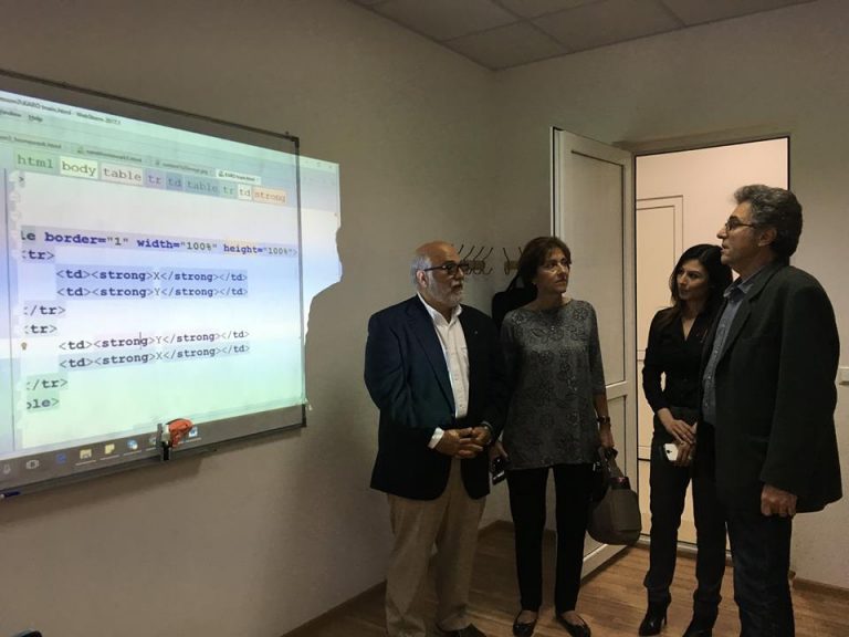 Dr. & Mrs. Gary & Linda Assarian on their visit to the Debi Arach Children's Center Vocational classroom.