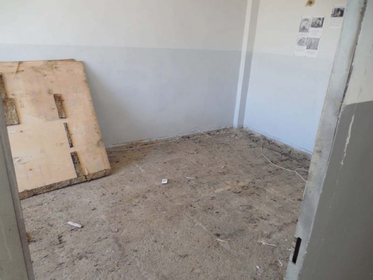 The local crew demolished the classroom and got it ready for the renovation work.