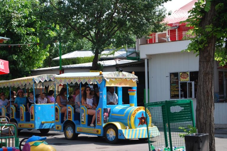 A fun train ride around Victory Park.