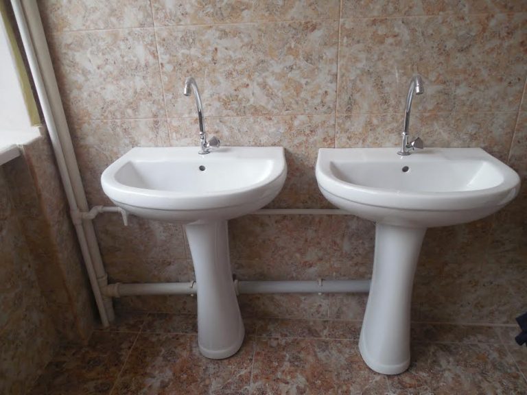 New sinks and faucets after renovations.