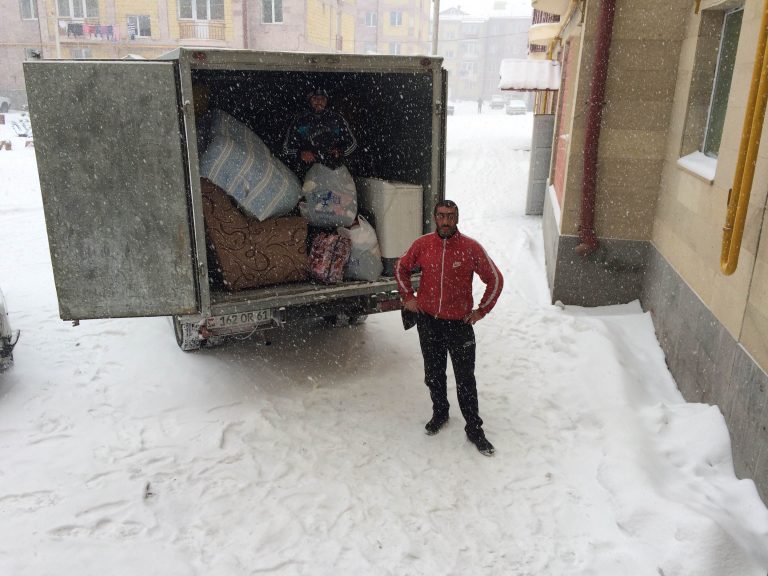 Moving day for the Davtyan family.