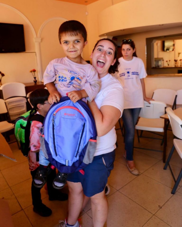 So happy about our new backpacks!