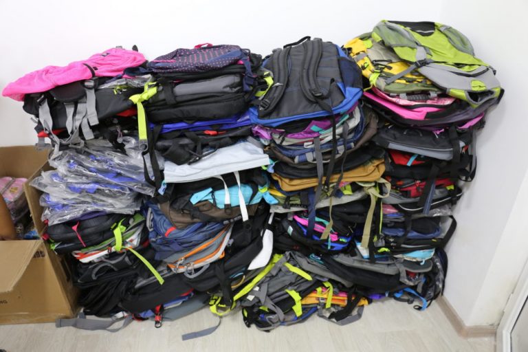 Backpacks donated by the Adourian Family (CA), were shipped to Armenia.