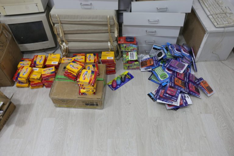 Most of the school supplies were purchased in Armenia.