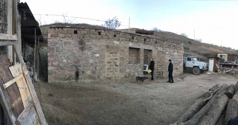 Hrant Petrosyan built his home himself with help from The Paros Foundation.  Then to properly heat it, we brought a gas connection from 176 meters away.