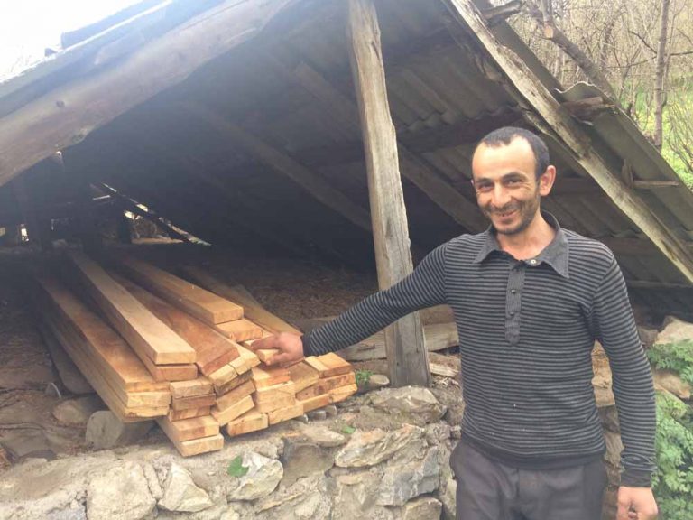 Alik received the materials to renovate his barn.