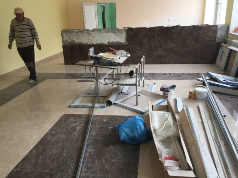Renovations to the kitchen and cafeteria at the Rind Village School are almost complete.