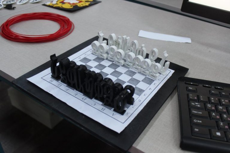 Many at the Digitech Expo were interested in this chess board created by the Ghoghanj team.