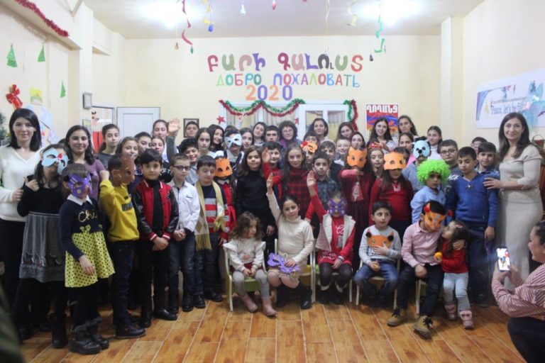 The children and staff at the Ghoghanj Center welcoming in the New Year!