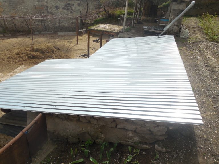 Gevorg's barn now has a new roof and will protect the animals.