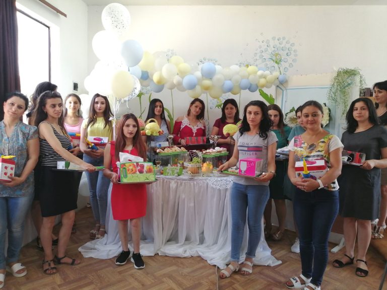 Students at graduation from their classes.