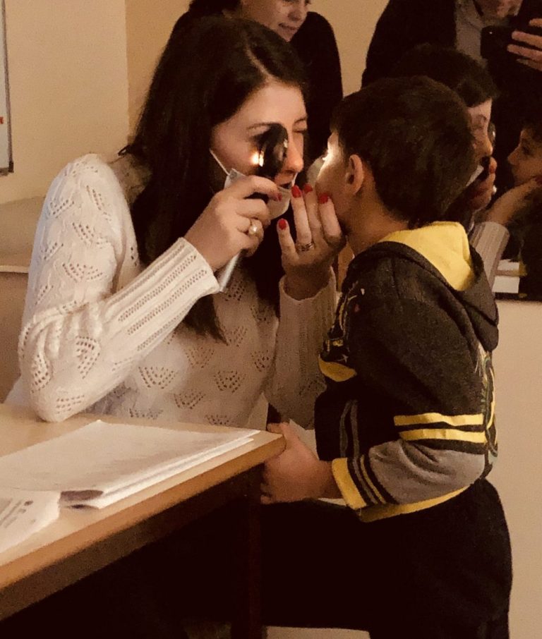 Eye exams were performed for some of the children at Debi Arach by Armenia 
EyeCare Project.