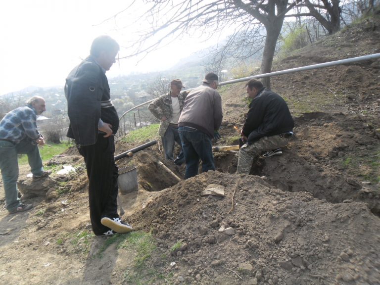 Difficult terrain made it impossible for the pipes to be buried easily.
