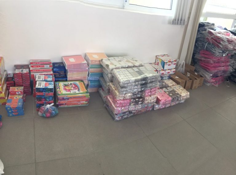 School supplies and backpacks were purchased in Armenia.