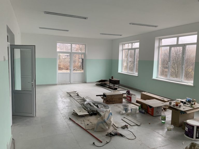 The new dining hall at the Varagavan Kindergarten is almost completed.