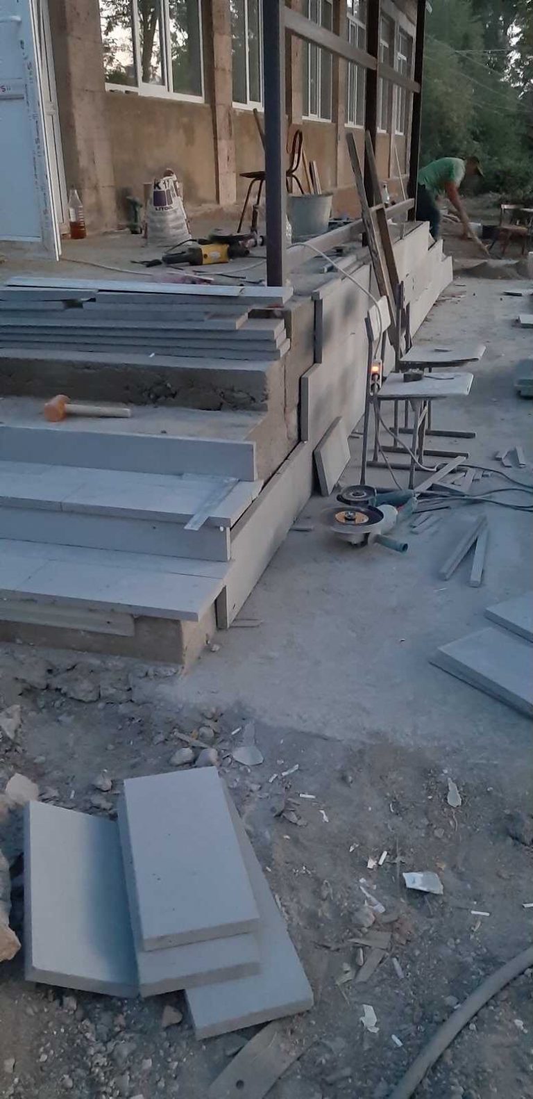 New stairs and a ramp made access to the kindergarten easy and safe.