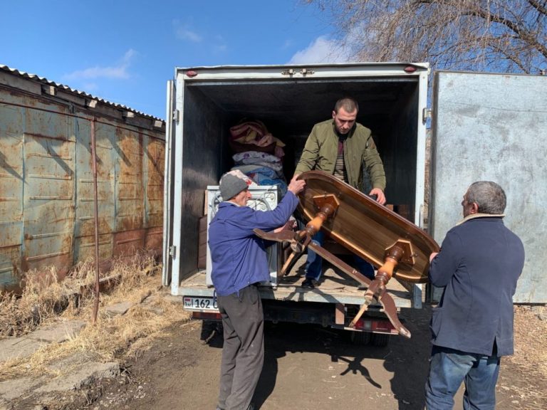 The family is taking with them most of their furniture and household possessions.