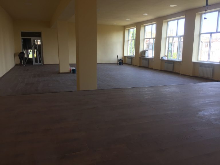 The view of the almost completed auditorium from the new stage area.