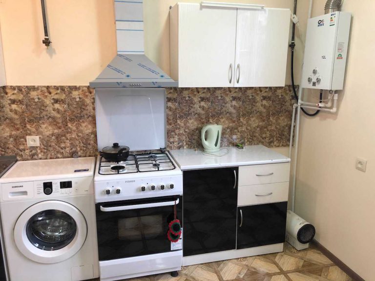 New kitchen cabinets and appliances were installed in Suren's home.