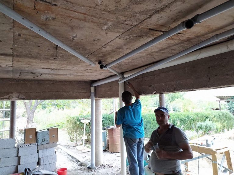 New water and sewer lines were installed throughout Emma's home.
