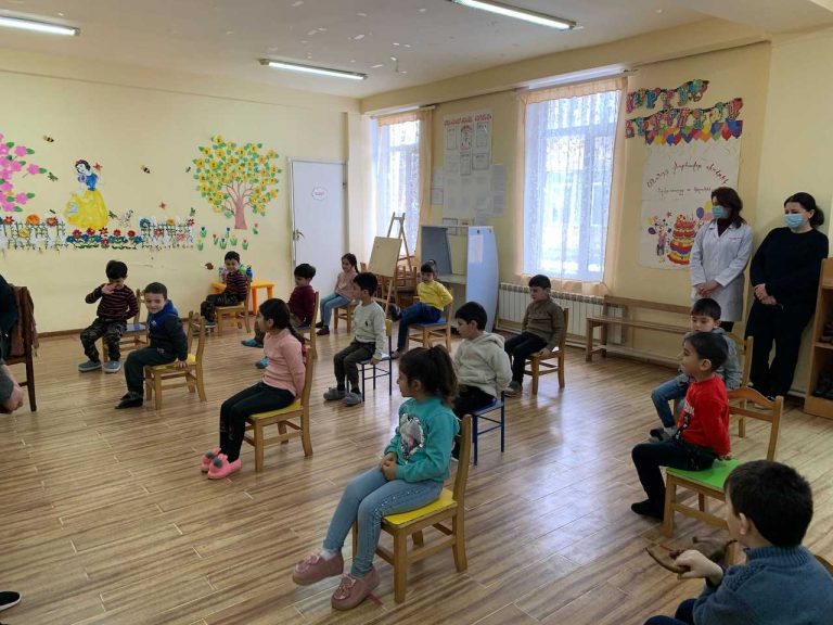 The kindergarten is now operating at half capacity.