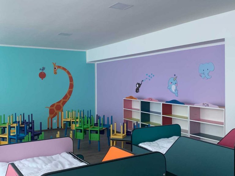 The new space provides for the addition of three groups of children in a warm, clean and inviting environment.