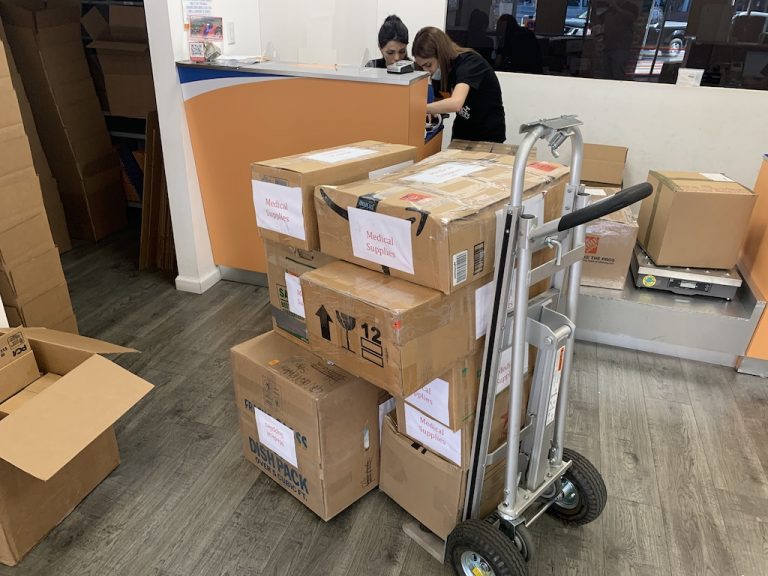 The Paros Foundation arranged air shipment of more than 750 pounds of emergency medical equipment, surgical equipment and supplies.