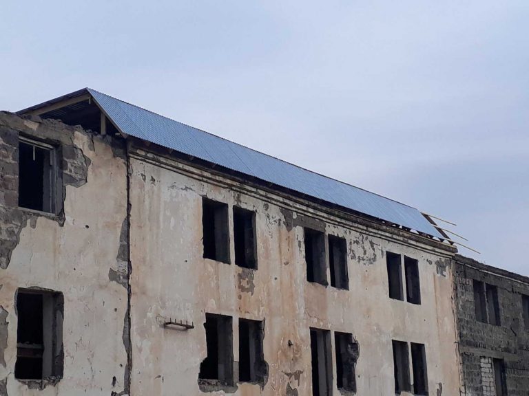 The new roof over the Aygepar Business Incubator.