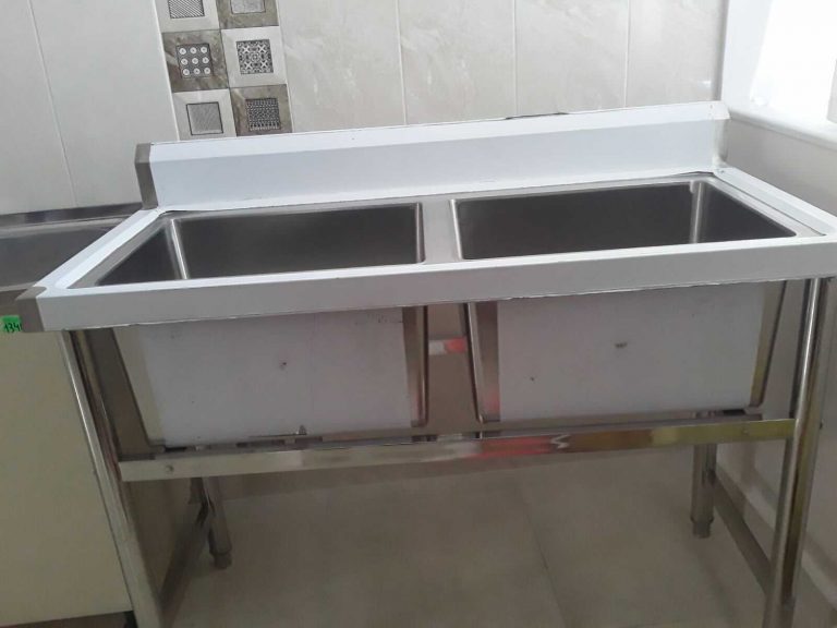 Stainless steel sinks and tables will last a long time.