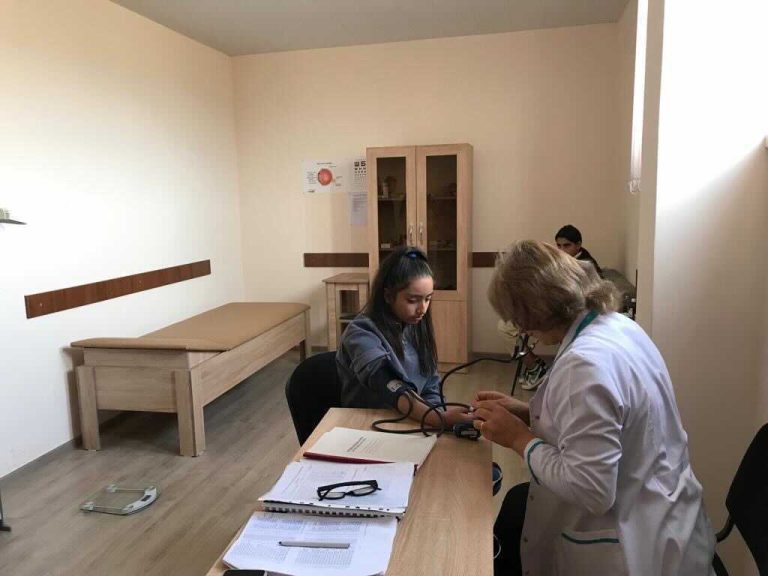 The newly renovated nurses station at the Medz Masrik School is providing a huge benefit for the students.