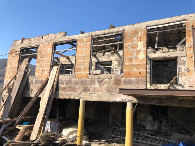 Ghughas' home was purchased in this partially build condition.  It was fully rebuilt as part of this project.