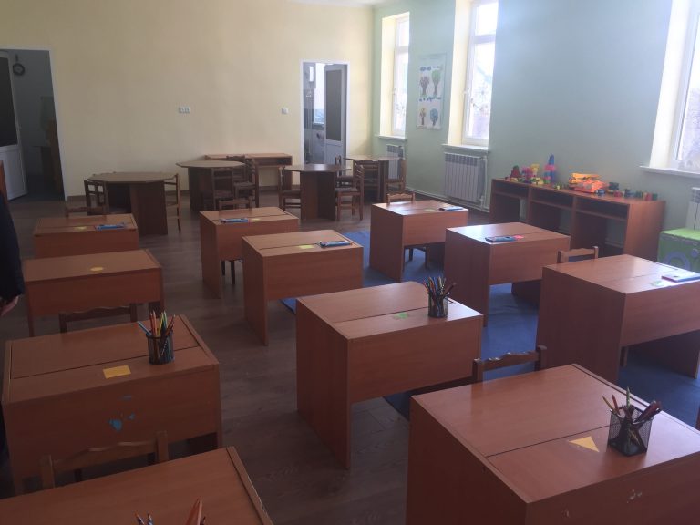 One of the newly renovated classrooms.