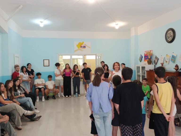 Children at the Ghoghanj Children's center put on a performance for the SERVICE Armenia 2024 participants.